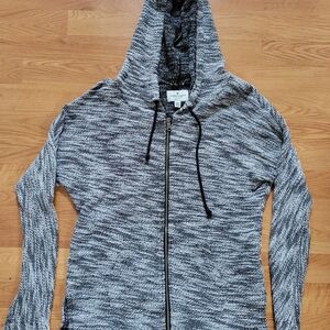 American Eagle outfitters zip up hoodie size Medium black and white